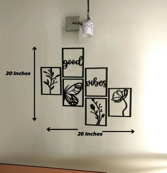 Lifestyle Glory Brand “Good Vibes” Butterfly & Floral Wall Art