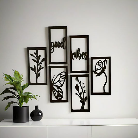 Lifestyle Glory Brand “Good Vibes” Butterfly & Floral Wall Art