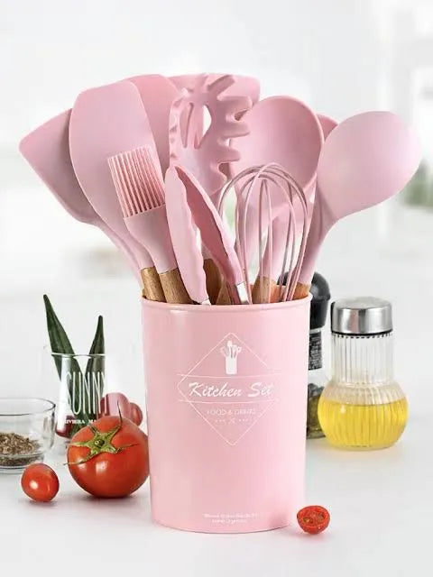 12 Pcs Silicone Cooking/Baking Utensils kitchen set, High Heat Resistant