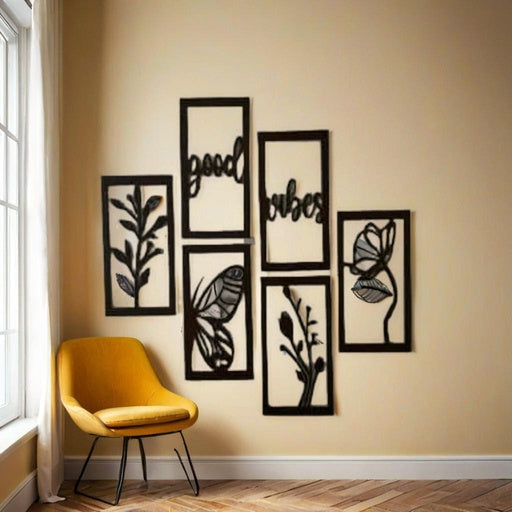 Lifestyle Glory Brand “Good Vibes” Butterfly & Floral Wall Art
